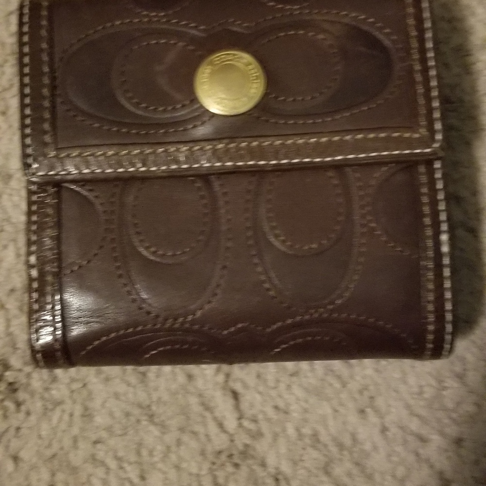 Brown leather Coach wallet